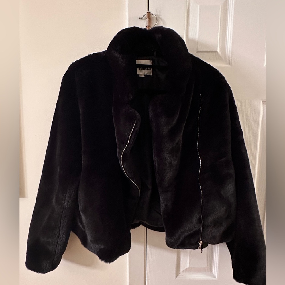 Apparis fur cropped jacket